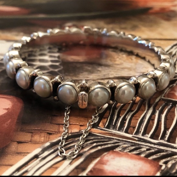 Rare Silpada Sterling Silver Freshwater Pearl Sunken Treasure Bracelet B2909 - Picture 16 of 16